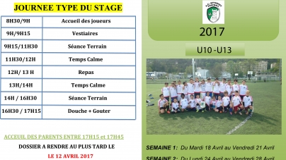 AC Seyssinet – Les inscriptions pour le stage de Pâques